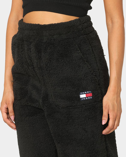 Tommy Jeans Women's Plush Badge Sweat Pants Black