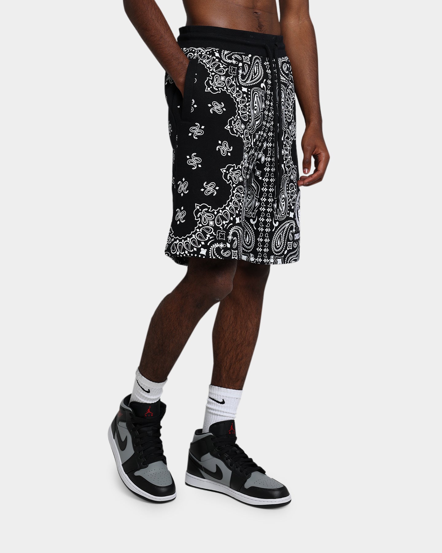 Crooks & Castles Bandana Core Shorts Black | Culture Kings US