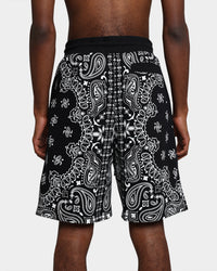 Crooks & Castles Bandana Core Shorts Black