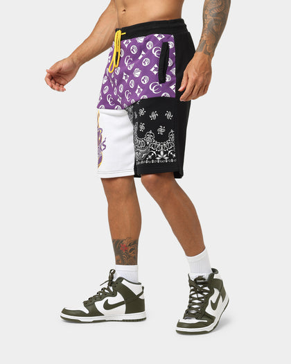 Crooks & Castles LA Serif Shorts Purple/Black