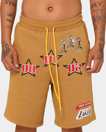 Mitchell & Ness Los Angeles Lakers 3-Peat Shorts Bone Brown
