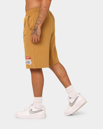 Mitchell & Ness Los Angeles Lakers 3-Peat Shorts Bone Brown