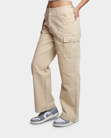 HUF Women's Double Knee Cargo Pants Stone