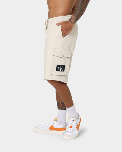 Calvin Klein Monogram Badge HWK Shorts Eggshell