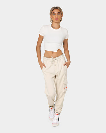 Calvin Klein Two Tone Monogram HWK Pants Eggshell