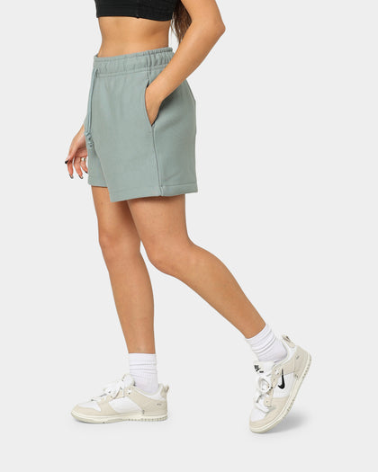 Champion Women's Reverse Weave Relaxed Shorts Sage Shimmer Green