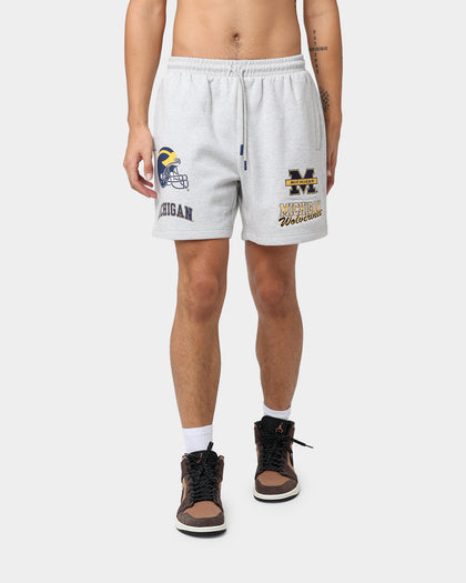 Natinal Athletic Association Michigan Wolverines Multi Hit Shorts Vintage Grey Marle