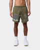National Collegiate Athletic Association Michigan State Spartans Multi Hit Shorts Olive