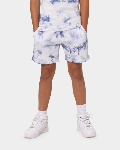 Santa Cruz Kids' Checked Out Flamed Dot Shorts Blue Tie Dye