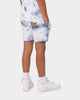 Santa Cruz Kids' Checked Out Flamed Dot Shorts Blue Tie Dye