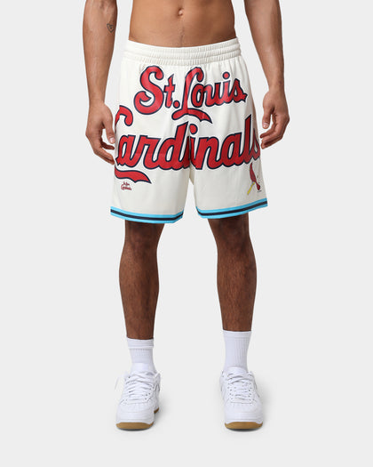 Majestic Athletic St Louis Cardinals Oversized Wordmark Shorts Unbleached
