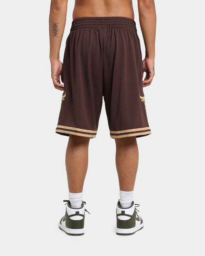 Mitchell & Ness Chicago Bulls Lux Brown Swingman Shorts Baroque Brown