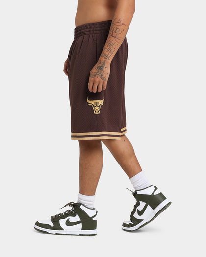Mitchell & Ness Chicago Bulls Lux Brown Swingman Shorts Baroque Brown