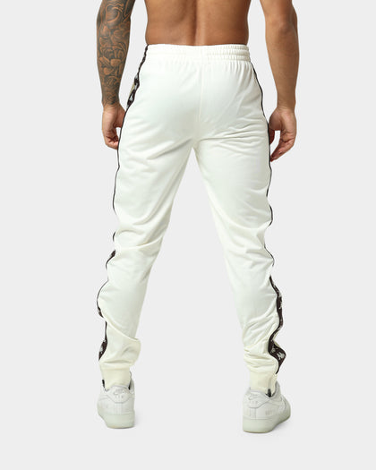 Kappa 222 Banda Rastoria Slim Track Pants White Cream/Brown
