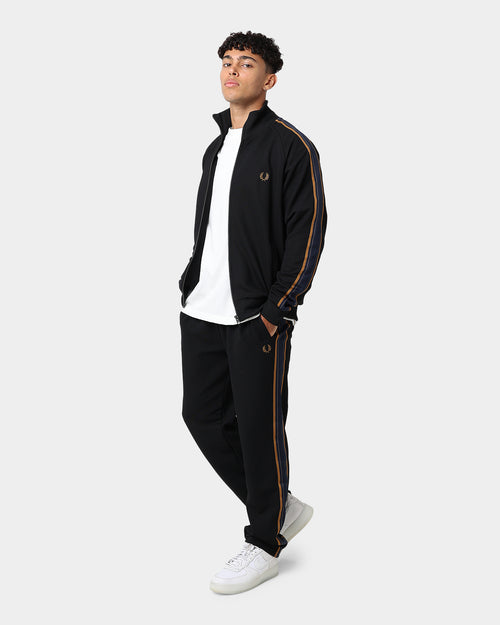 Fred Perry Striped Tape Track Pants Black
