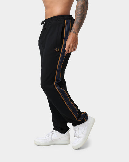 Fred Perry Striped Tape Track Pants Black