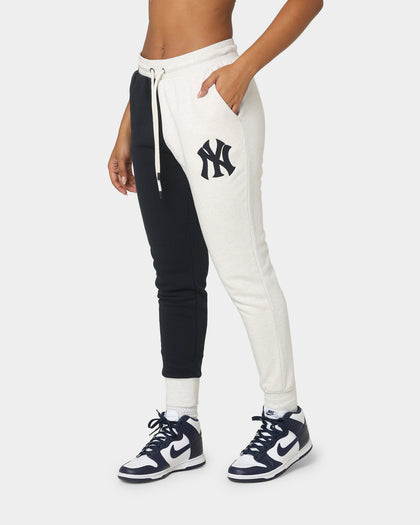 Majestic Athletic Women's New York Yankees Madi Duo Track Pants White Marle/Black
