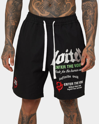 Loiter Void Multi Logo Walk Shorts Black