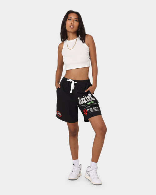 Loiter Void Multi Logo Walk Shorts Black