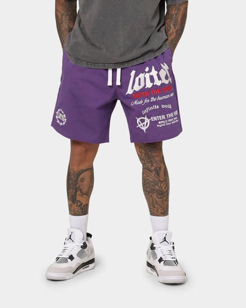 Loiter Void Multi Logo Walk Shorts Purple