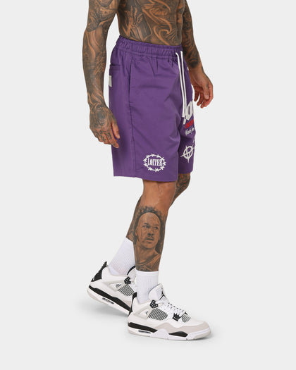 Loiter Void Multi Logo Walk Shorts Purple
