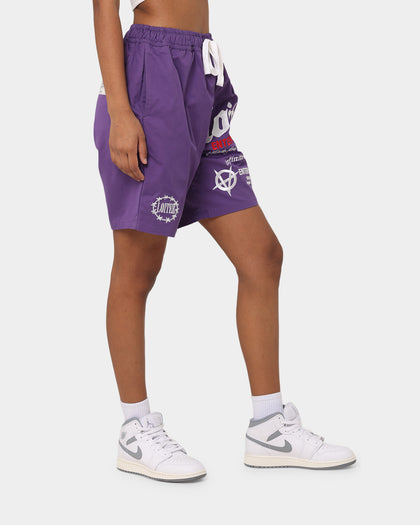 Loiter Void Multi Logo Walk Shorts Purple