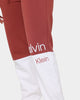 Calvin Klein Women's Colour Blocking Cuff Jogger Pants Terracotta Tile