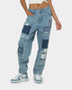 Loiter Utopia Patchwork Jeans Washed Blue