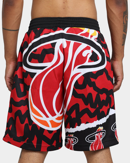 Mitchell & Ness Miami Heat Jumbotron 2.0 Sublimated Shorts Red