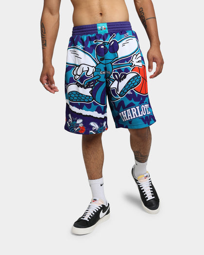 Mitchell & Ness Charlotte Hornets Jumbotron 2.0 Sublimated Shorts Teal