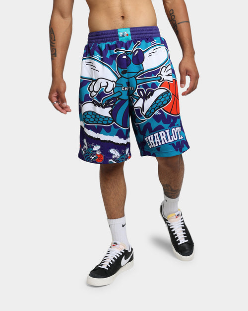 Mitchell & Ness Charlotte Hornets Jumbotron 2.0 Sublimated Shorts Teal