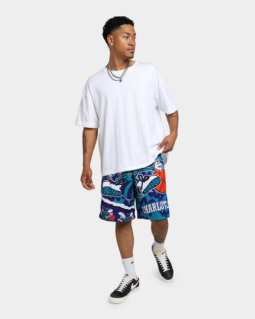 Mitchell & Ness Charlotte Hornets Jumbotron 2.0 Sublimated Shorts Teal