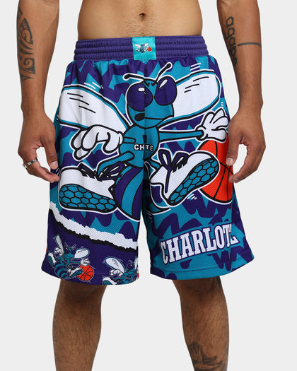 Mitchell & Ness Charlotte Hornets Jumbotron 2.0 Sublimated Shorts Teal