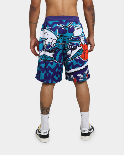Mitchell & Ness Charlotte Hornets Jumbotron 2.0 Sublimated Shorts Teal