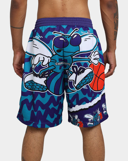 Mitchell & Ness Charlotte Hornets Jumbotron 2.0 Sublimated Shorts Teal