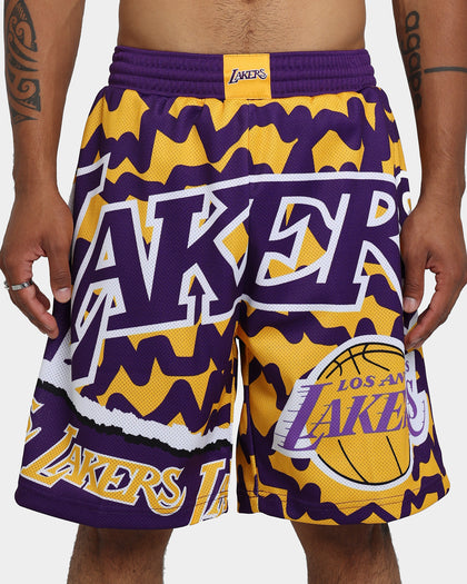 Mitchell & Ness Los Angeles Lakers Jumbotron 2.0 Sublimated Shorts Gold