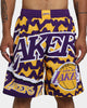 Mitchell & Ness Los Angeles Lakers Jumbotron 2.0 Sublimated Shorts Gold