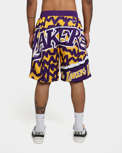 Mitchell & Ness Los Angeles Lakers Jumbotron 2.0 Sublimated Shorts Gold