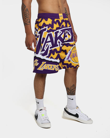 Mitchell & Ness Los Angeles Lakers Jumbotron 2.0 Sublimated Shorts Gold