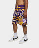 Mitchell & Ness Los Angeles Lakers Jumbotron 2.0 Sublimated Shorts Gold