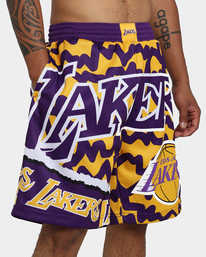 Mitchell & Ness Los Angeles Lakers Jumbotron 2.0 Sublimated Shorts Gold
