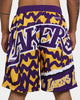 Mitchell & Ness Los Angeles Lakers Jumbotron 2.0 Sublimated Shorts Gold