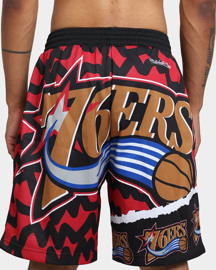 Mitchell & Ness Philadelphia 76ers Jumbotron 2.0 Sublimated Shorts Red