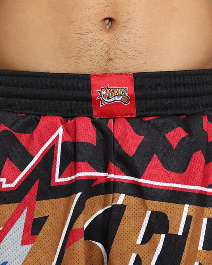 Mitchell & Ness Philadelphia 76ers Jumbotron 2.0 Sublimated Shorts Red