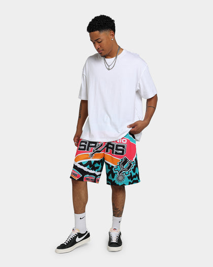 Mitchell & Ness San Antonio Spurs Jumbotron 2.0 Sublimated Shorts Teal