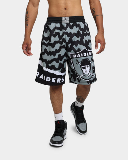 Mitchell & Ness Las Vegas Raiders Jumbotron 2.0 Sublimated Shorts Silver