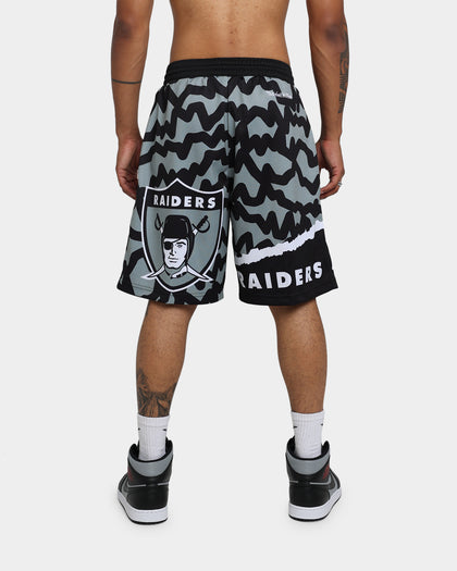 Mitchell & Ness Las Vegas Raiders Jumbotron 2.0 Sublimated Shorts Silver