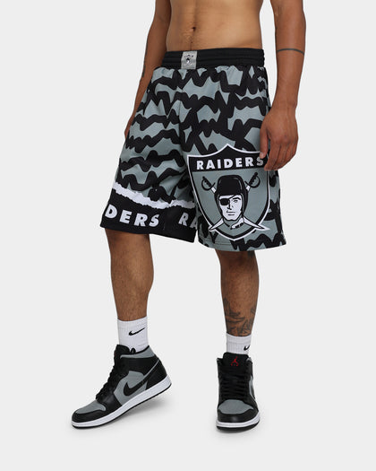 Mitchell & Ness Las Vegas Raiders Jumbotron 2.0 Sublimated Shorts Silver