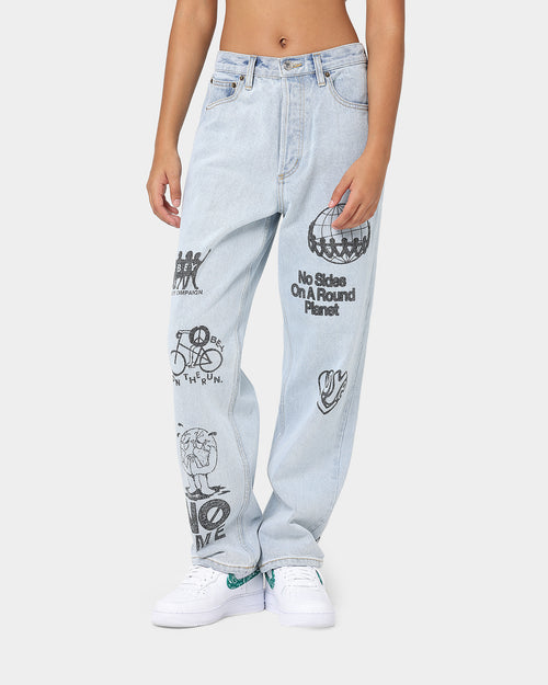 OBEY Women's Taylor Denim Pants Bleached Indigo