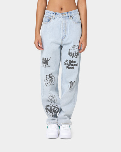 OBEY Women's Taylor Denim Pants Bleached Indigo